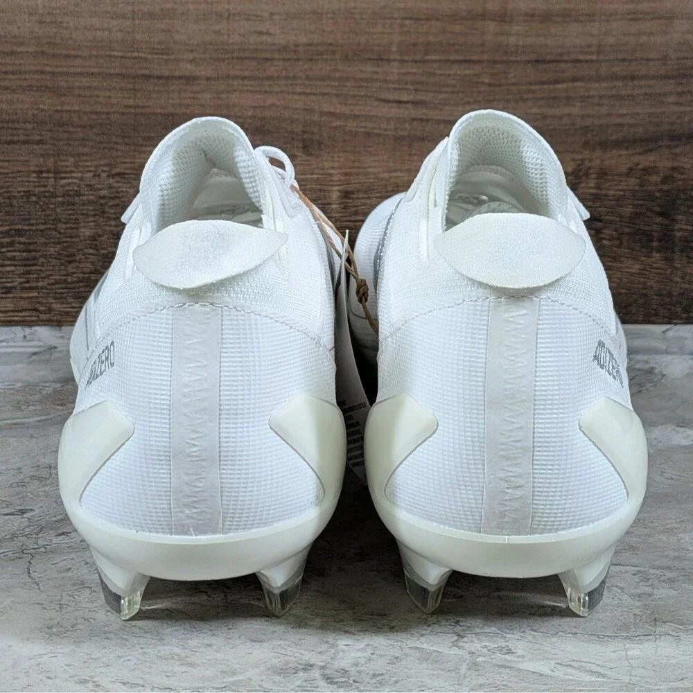 Adidas Adizero Electric Men's 12 White Metallic Silver Football Cleats IE4374